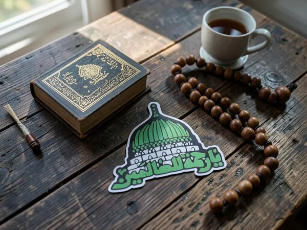 استیکر موبایل پلکسی طرح یارحمه للعالمین