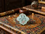 ⁦مغناطیس (مگنت) خشبي بتصميم "يا علي" – زينة روحانية أنيقة⁩ - الصورة ⁦2⁩